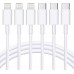 USB C to Lightning Cable 3Pack 6FT [MFi Certified] iPhone Fast Charger Cable USB-C Power Delivery Charging Cord for iPhone 14/13/12/11/XS/XR/X/8/iPad, White